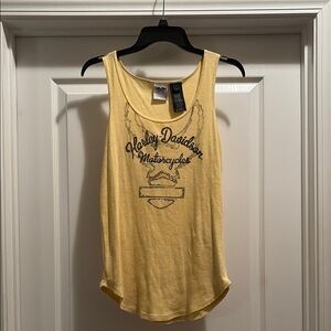 Harley-Davidson Yellow Sleeveless Tank Top